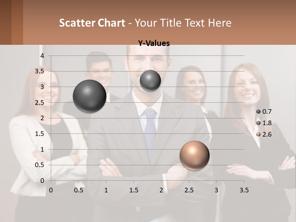 A Group Of Business People Standing In Front Of A Wall PowerPoint Template