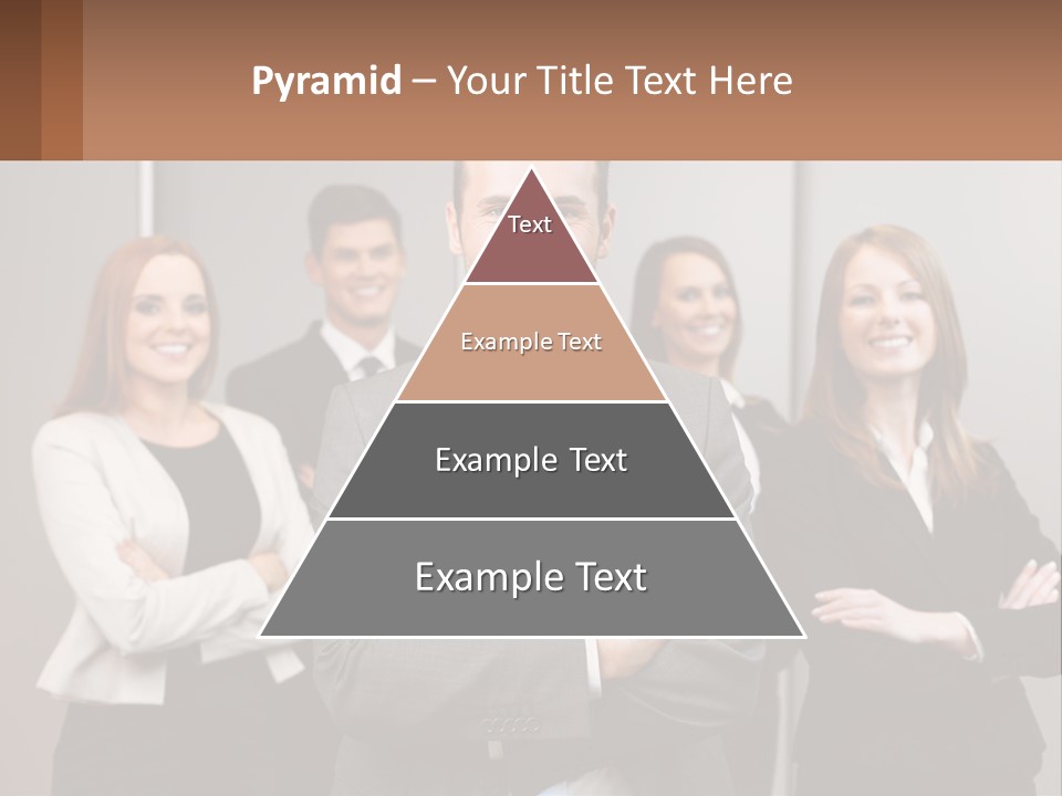 A Group Of Business People Standing In Front Of A Wall PowerPoint Template