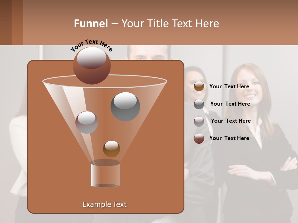 A Group Of Business People Standing In Front Of A Wall PowerPoint Template