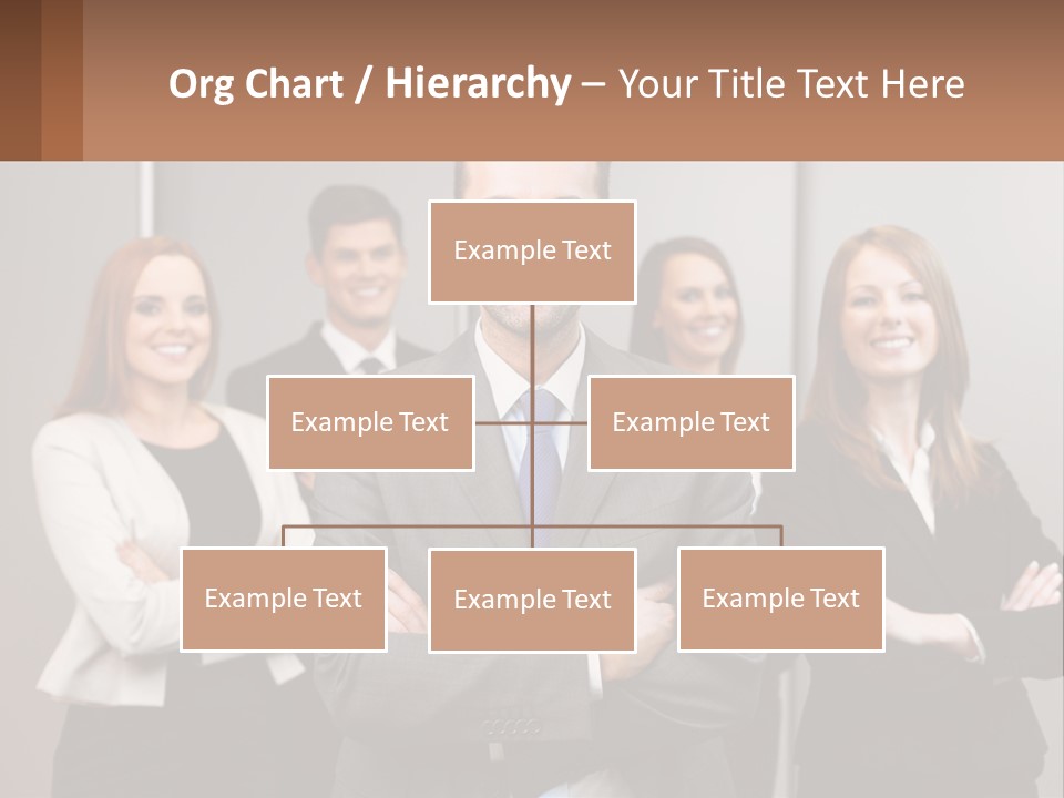 A Group Of Business People Standing In Front Of A Wall PowerPoint Template