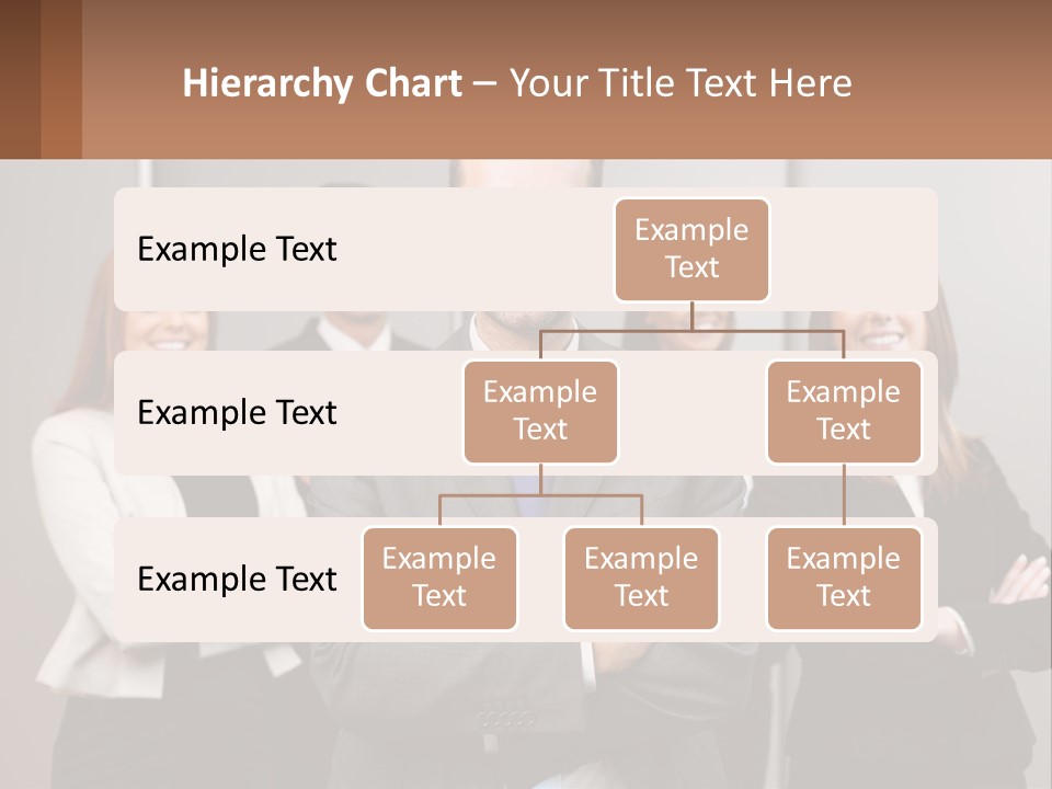 A Group Of Business People Standing In Front Of A Wall PowerPoint Template