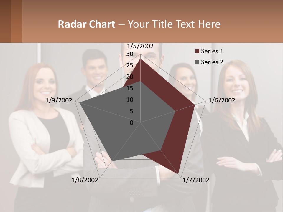 A Group Of Business People Standing In Front Of A Wall PowerPoint Template