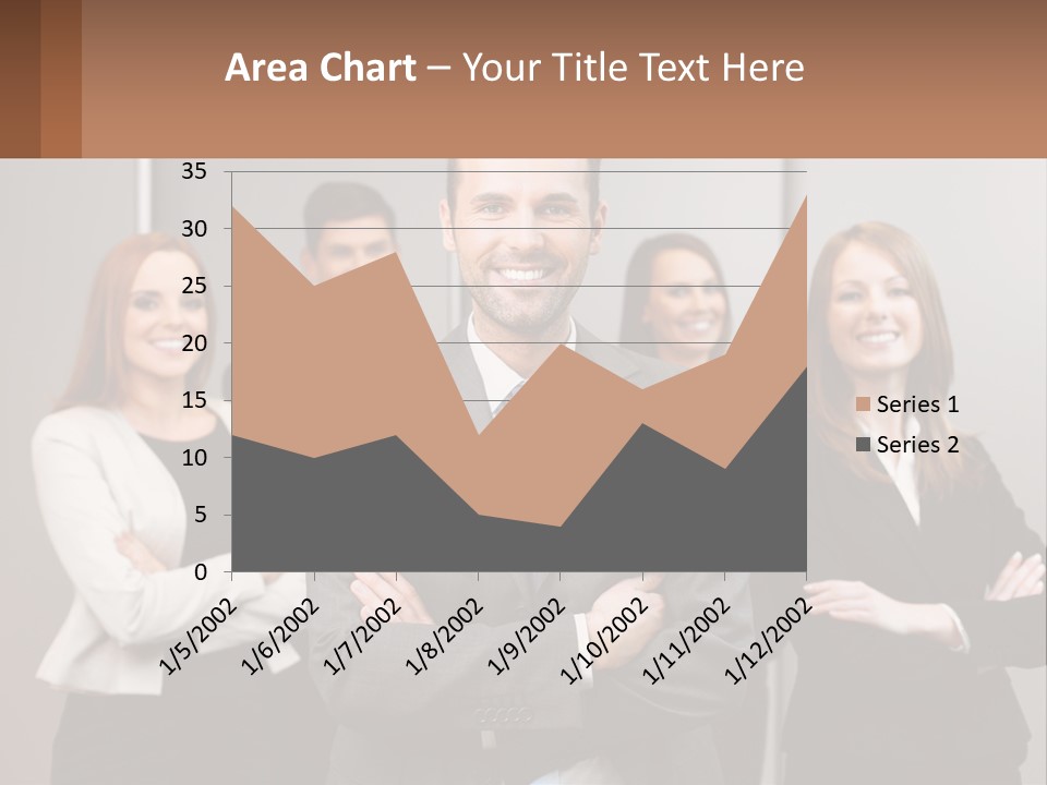 A Group Of Business People Standing In Front Of A Wall PowerPoint Template