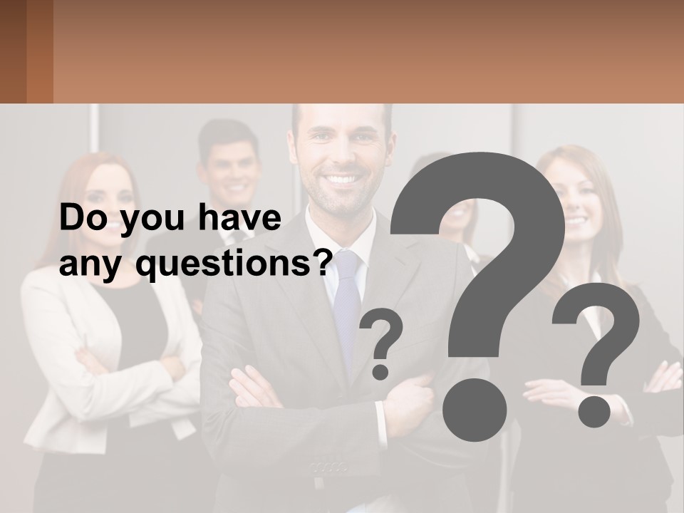 A Group Of Business People Standing In Front Of A Wall PowerPoint Template