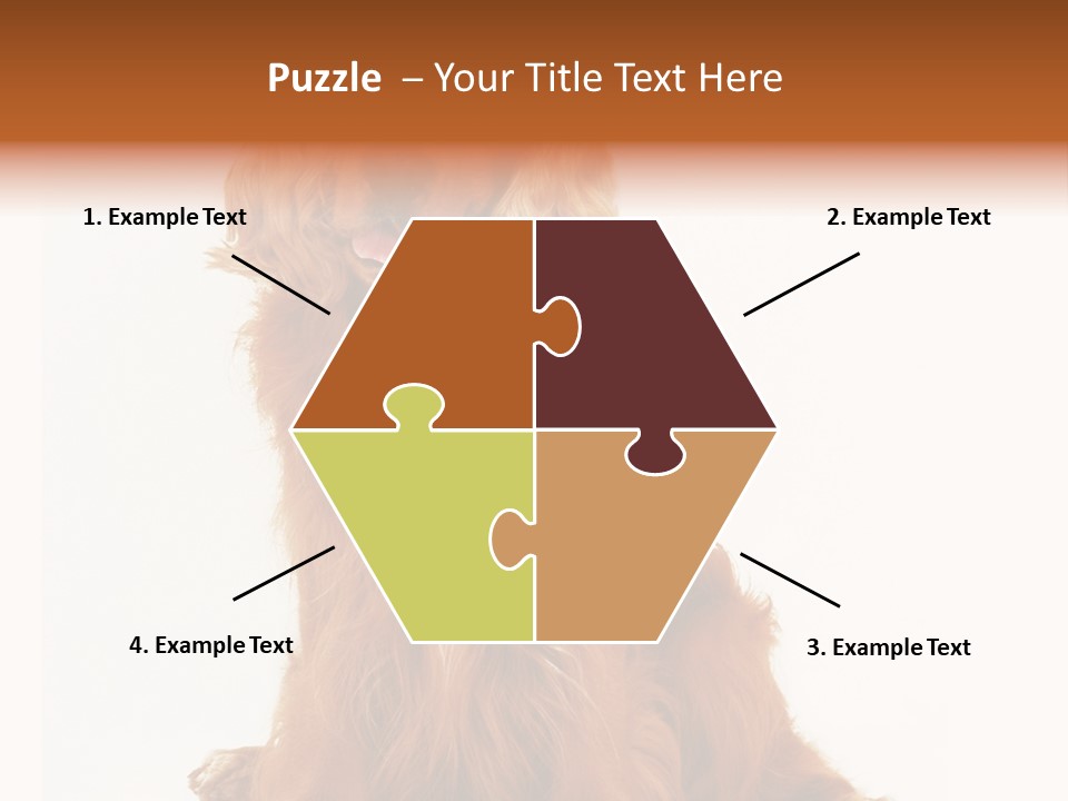 A Brown Dog Sitting On Top Of A White Floor PowerPoint Template