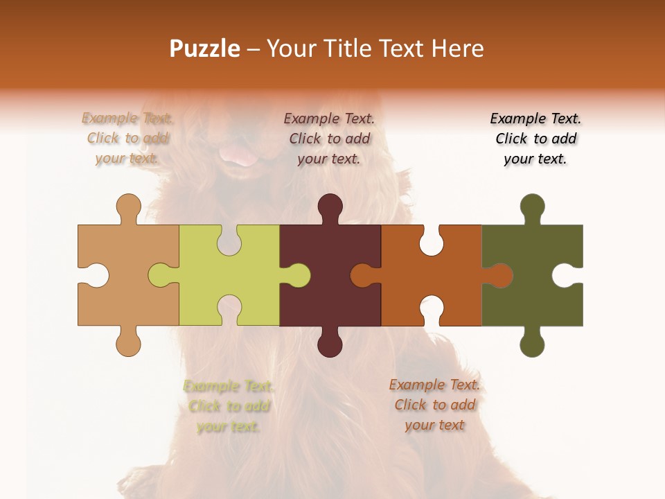 A Brown Dog Sitting On Top Of A White Floor PowerPoint Template