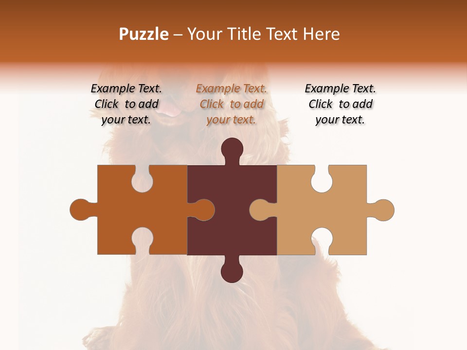 A Brown Dog Sitting On Top Of A White Floor PowerPoint Template