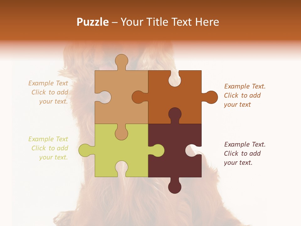 A Brown Dog Sitting On Top Of A White Floor PowerPoint Template