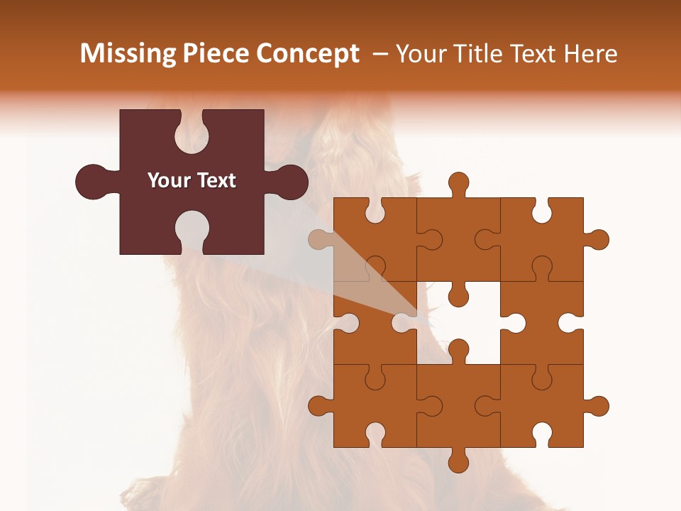 A Brown Dog Sitting On Top Of A White Floor PowerPoint Template