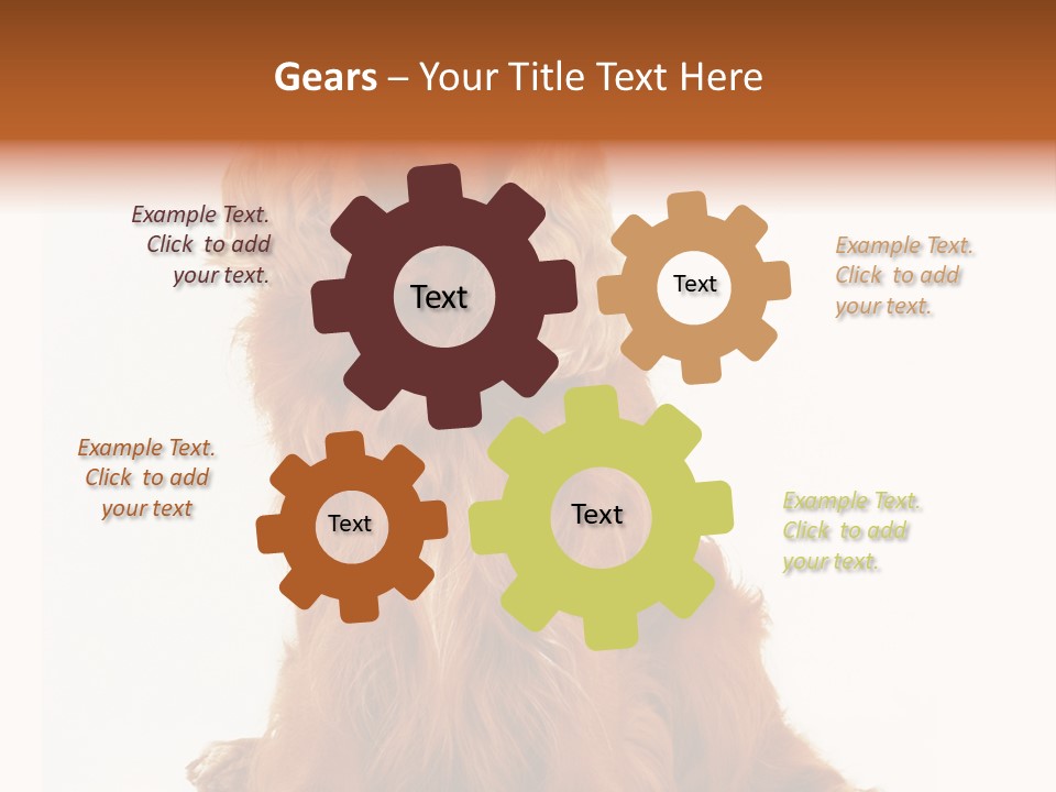 A Brown Dog Sitting On Top Of A White Floor PowerPoint Template