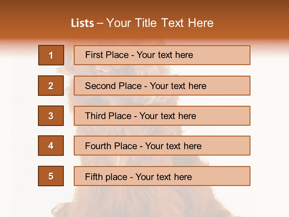 A Brown Dog Sitting On Top Of A White Floor PowerPoint Template