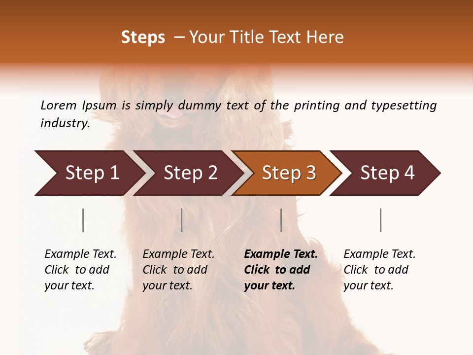 A Brown Dog Sitting On Top Of A White Floor PowerPoint Template