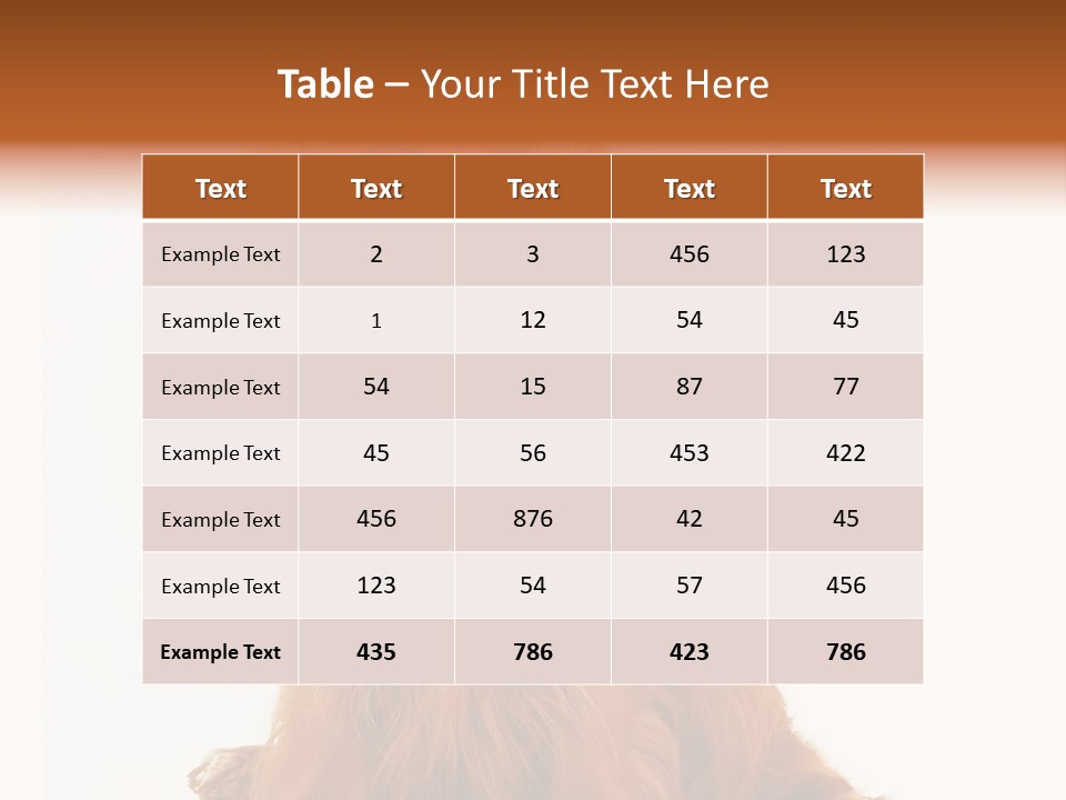 A Brown Dog Sitting On Top Of A White Floor PowerPoint Template