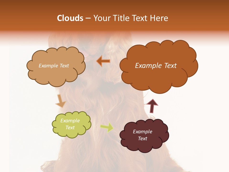 A Brown Dog Sitting On Top Of A White Floor PowerPoint Template
