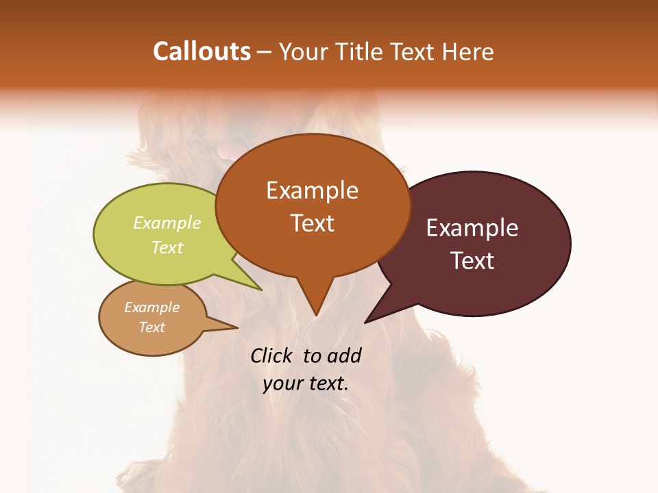 A Brown Dog Sitting On Top Of A White Floor PowerPoint Template