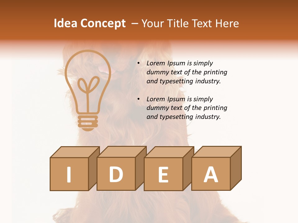 A Brown Dog Sitting On Top Of A White Floor PowerPoint Template