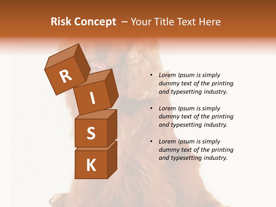 A Brown Dog Sitting On Top Of A White Floor PowerPoint Template