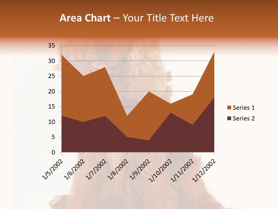 A Brown Dog Sitting On Top Of A White Floor PowerPoint Template
