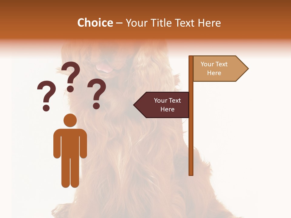A Brown Dog Sitting On Top Of A White Floor PowerPoint Template