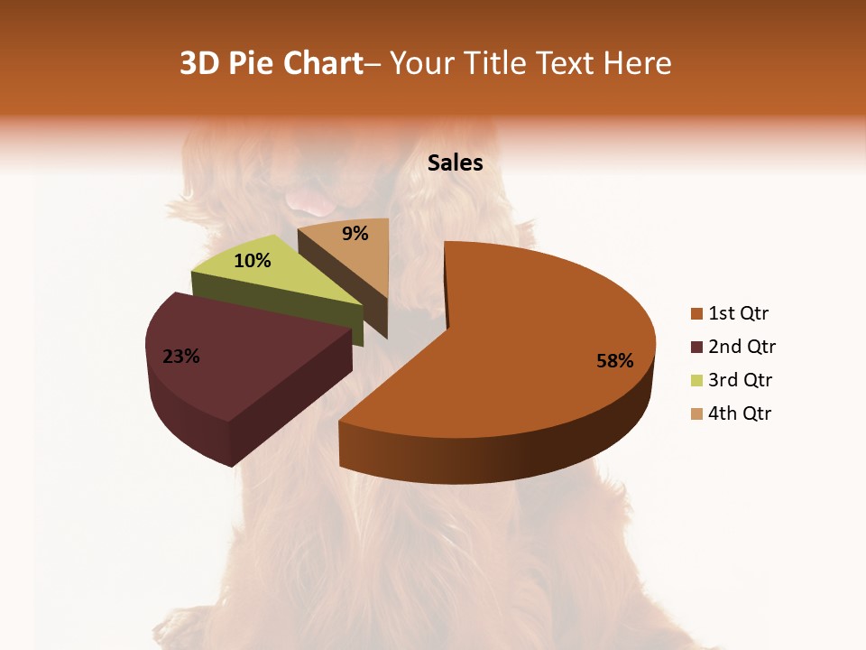 A Brown Dog Sitting On Top Of A White Floor PowerPoint Template