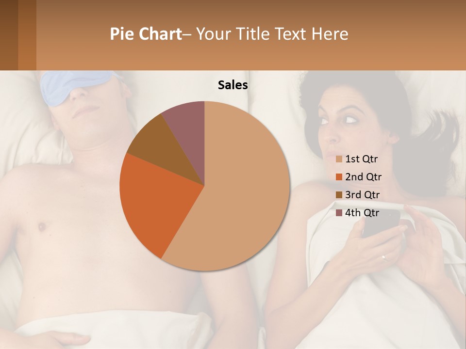 A Man And A Woman Laying In Bed With A Blindfold On Their Eyes PowerPoint Template