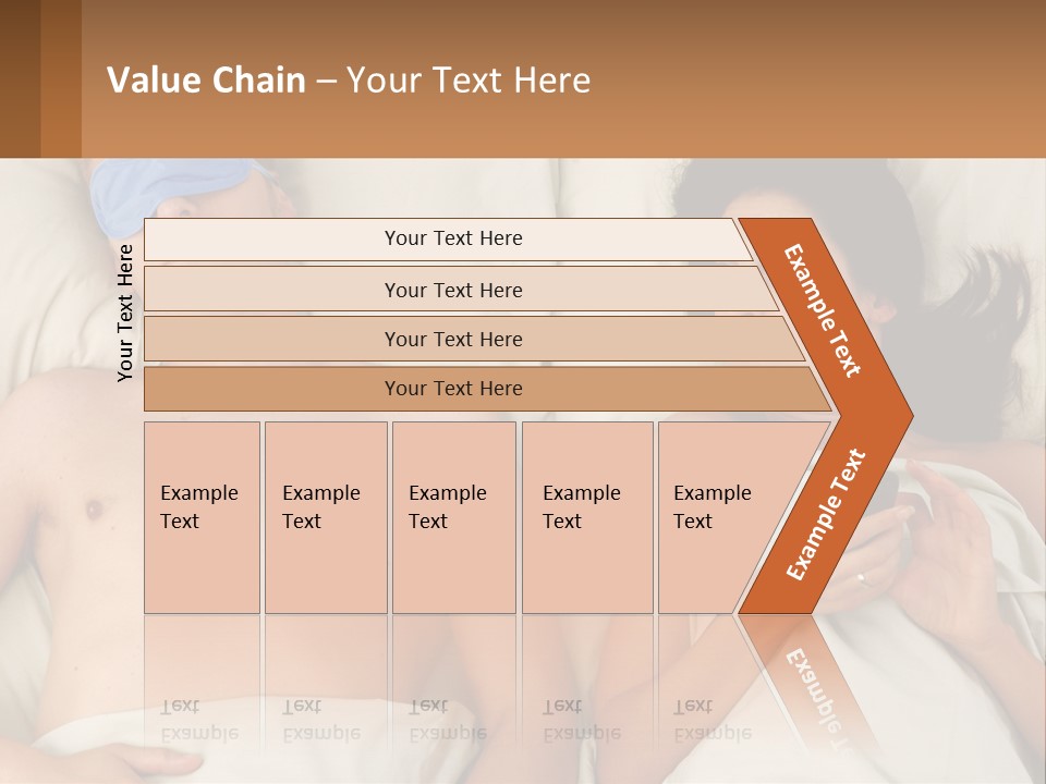 A Man And A Woman Laying In Bed With A Blindfold On Their Eyes PowerPoint Template