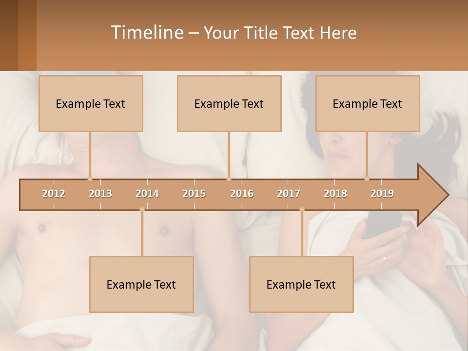 A Man And A Woman Laying In Bed With A Blindfold On Their Eyes PowerPoint Template