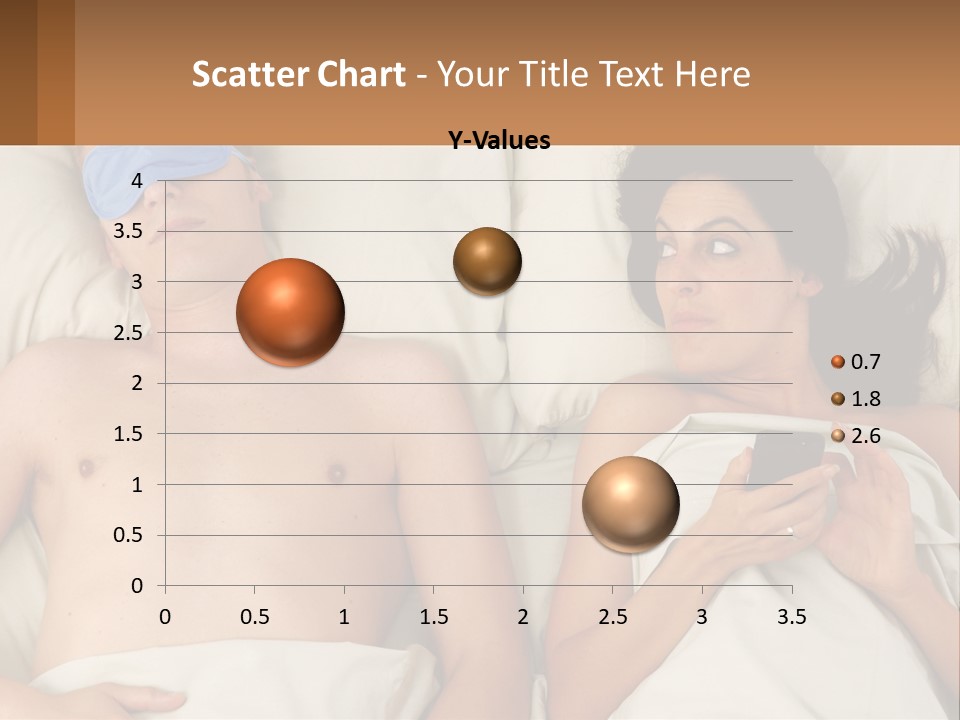 A Man And A Woman Laying In Bed With A Blindfold On Their Eyes PowerPoint Template