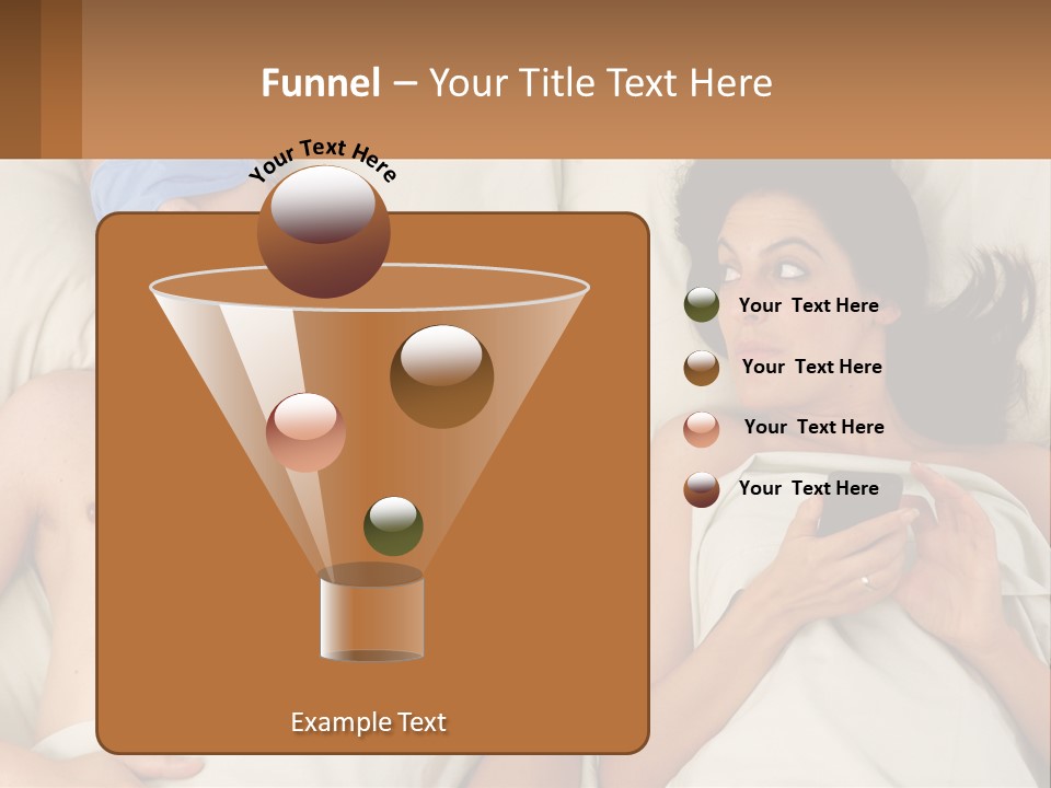 A Man And A Woman Laying In Bed With A Blindfold On Their Eyes PowerPoint Template