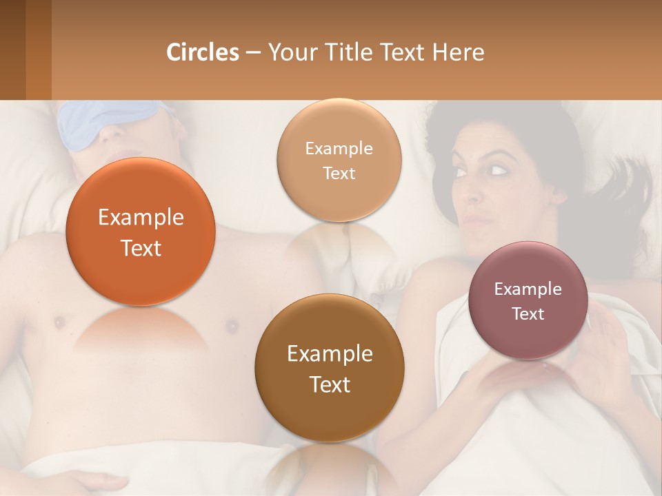 A Man And A Woman Laying In Bed With A Blindfold On Their Eyes PowerPoint Template