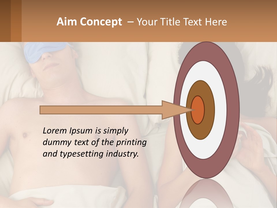 A Man And A Woman Laying In Bed With A Blindfold On Their Eyes PowerPoint Template