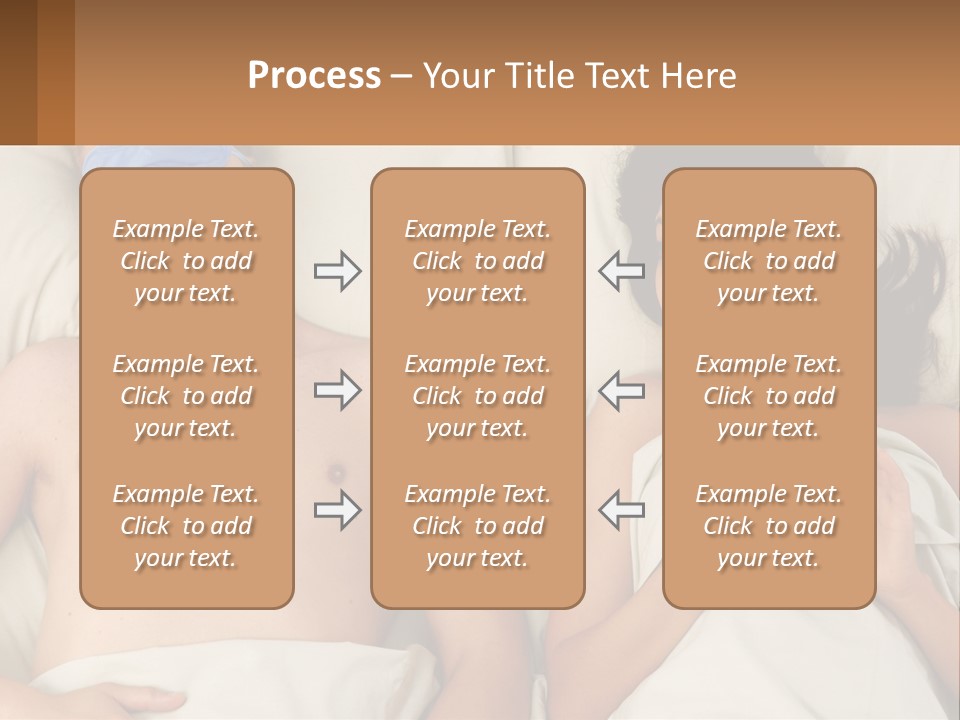 A Man And A Woman Laying In Bed With A Blindfold On Their Eyes PowerPoint Template