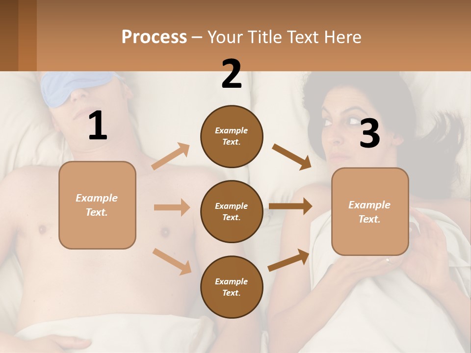 A Man And A Woman Laying In Bed With A Blindfold On Their Eyes PowerPoint Template