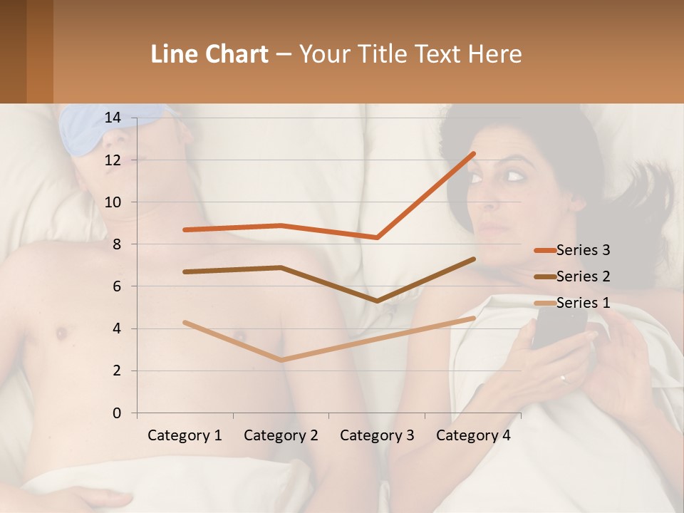 A Man And A Woman Laying In Bed With A Blindfold On Their Eyes PowerPoint Template