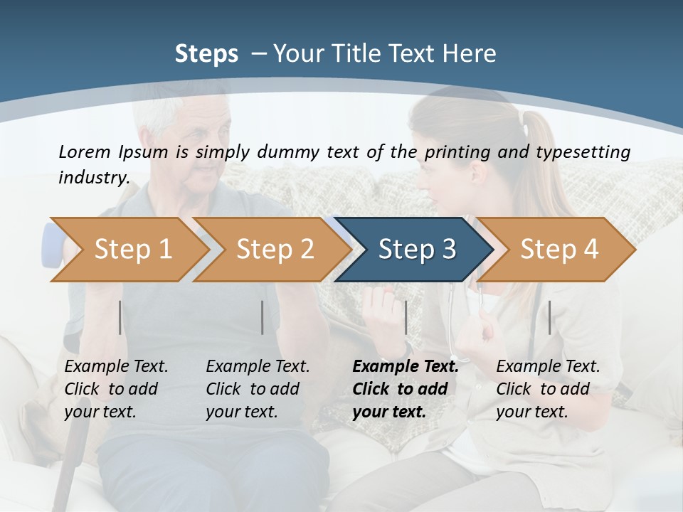A Woman And A Man Sitting On A Couch With Dumbbells PowerPoint Template