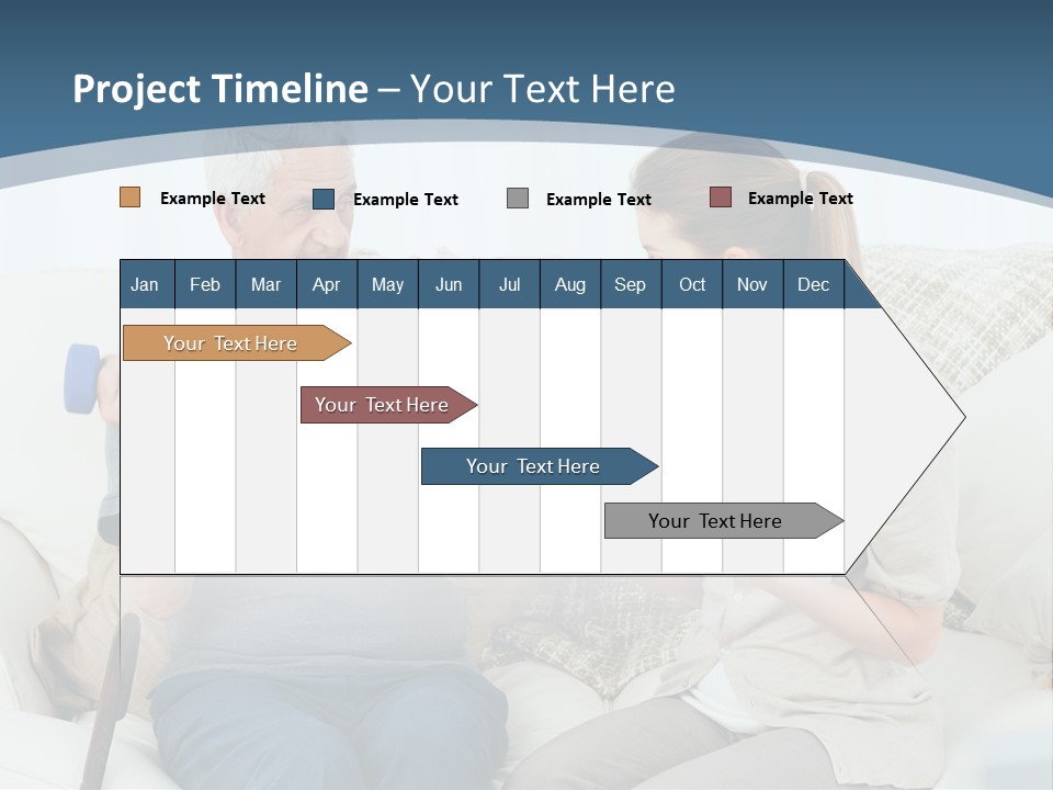 A Woman And A Man Sitting On A Couch With Dumbbells PowerPoint Template
