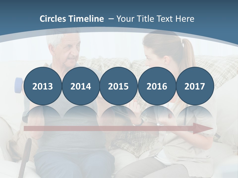 A Woman And A Man Sitting On A Couch With Dumbbells PowerPoint Template