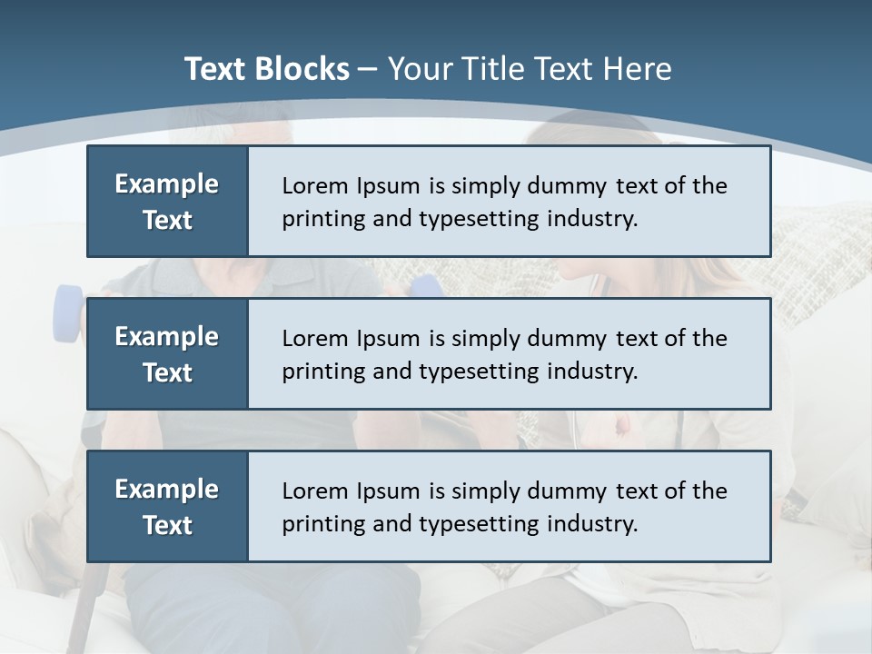 A Woman And A Man Sitting On A Couch With Dumbbells PowerPoint Template