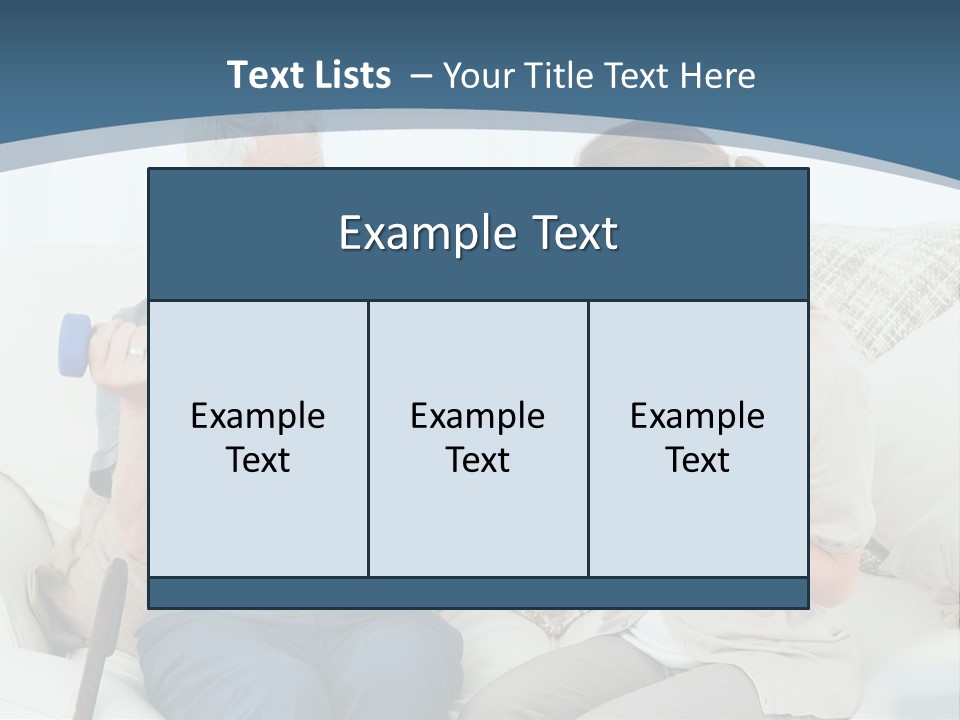 A Woman And A Man Sitting On A Couch With Dumbbells PowerPoint Template