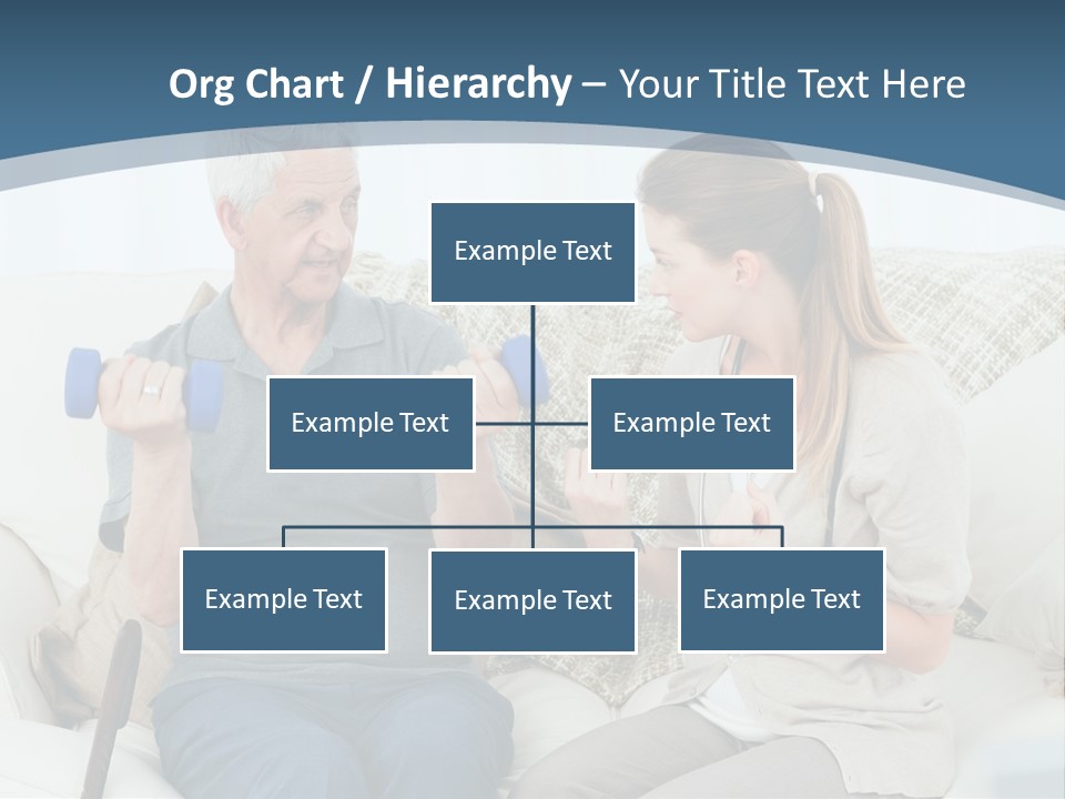A Woman And A Man Sitting On A Couch With Dumbbells PowerPoint Template