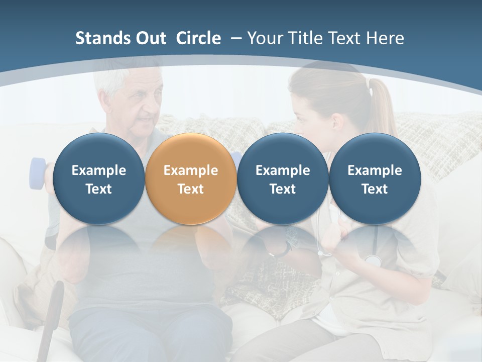 A Woman And A Man Sitting On A Couch With Dumbbells PowerPoint Template