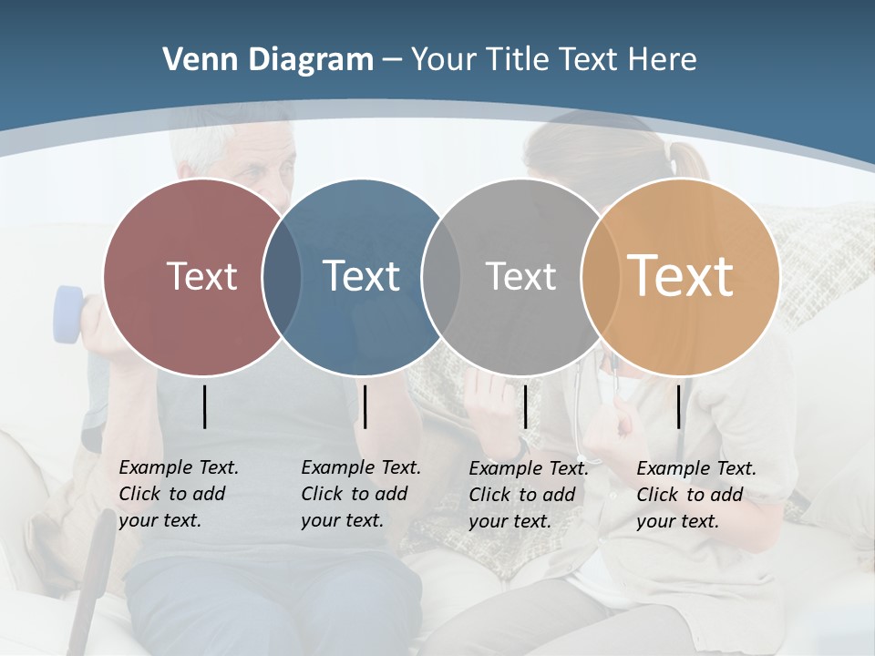 A Woman And A Man Sitting On A Couch With Dumbbells PowerPoint Template