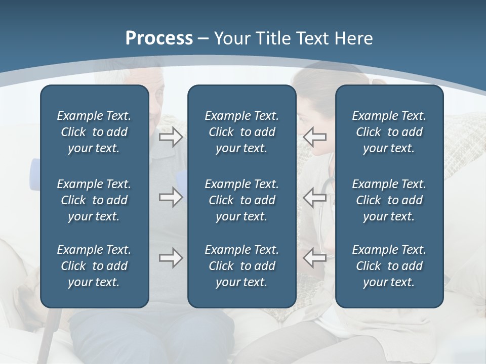 A Woman And A Man Sitting On A Couch With Dumbbells PowerPoint Template