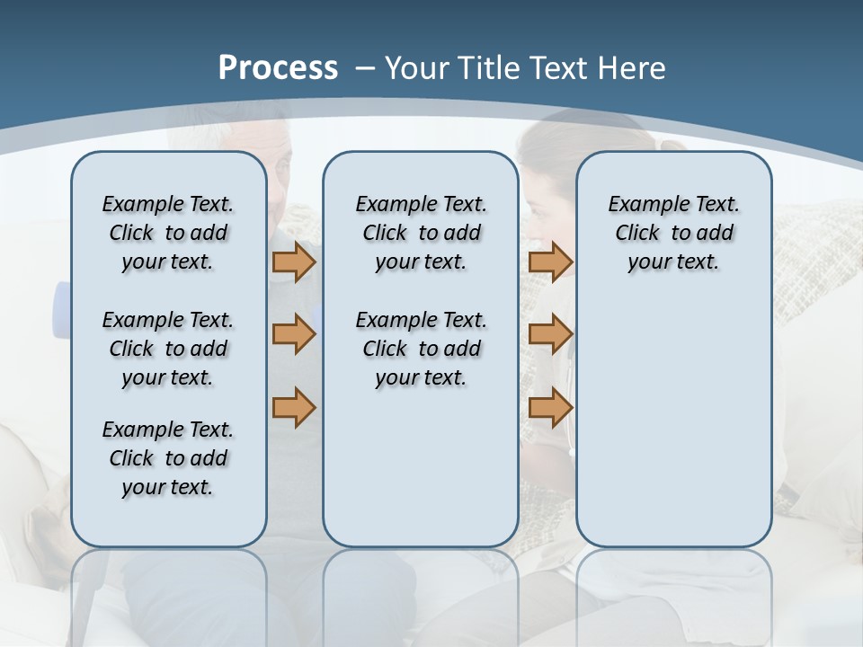A Woman And A Man Sitting On A Couch With Dumbbells PowerPoint Template