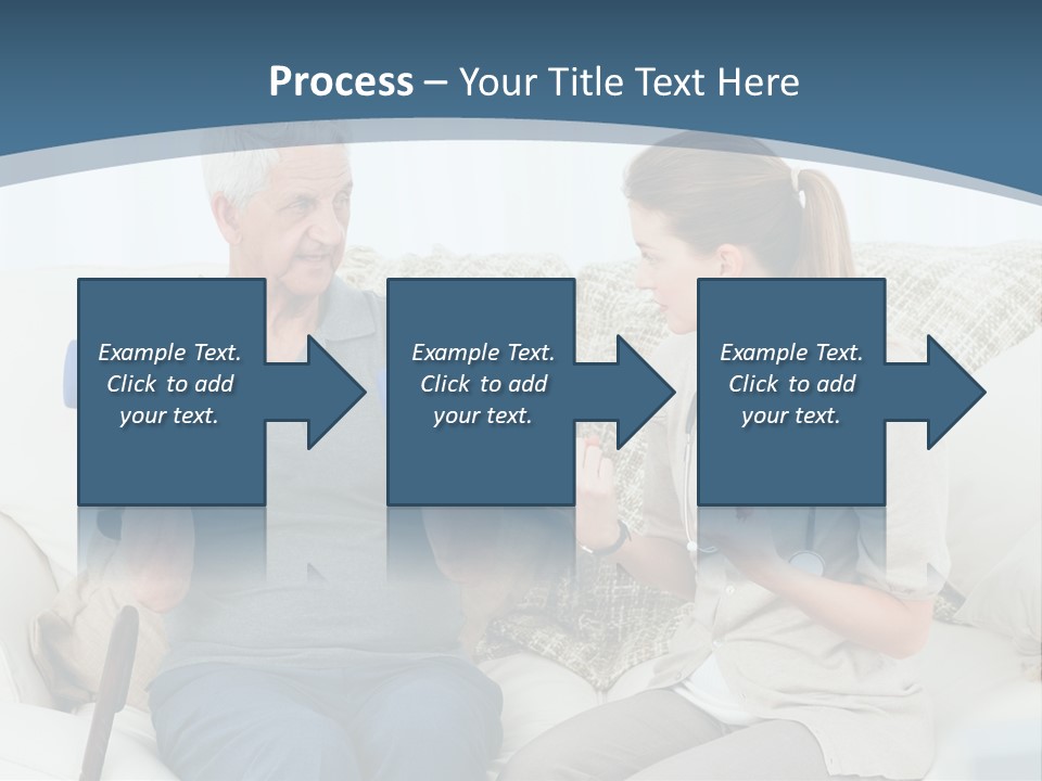 A Woman And A Man Sitting On A Couch With Dumbbells PowerPoint Template