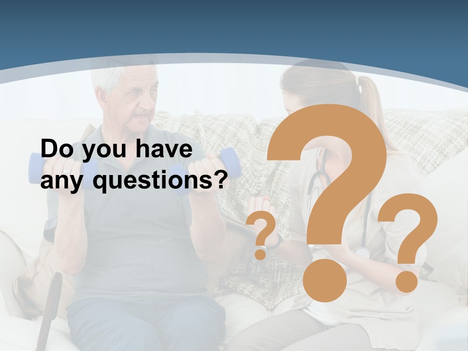 A Woman And A Man Sitting On A Couch With Dumbbells PowerPoint Template