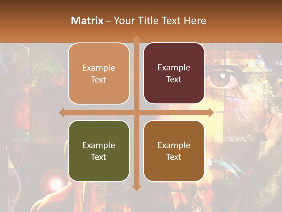 A Woman's Face Is Shown In A Collage Of Photos PowerPoint Template