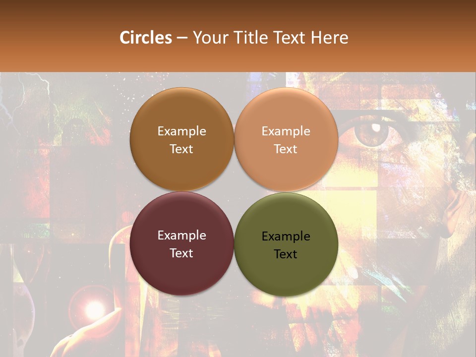 A Woman's Face Is Shown In A Collage Of Photos PowerPoint Template