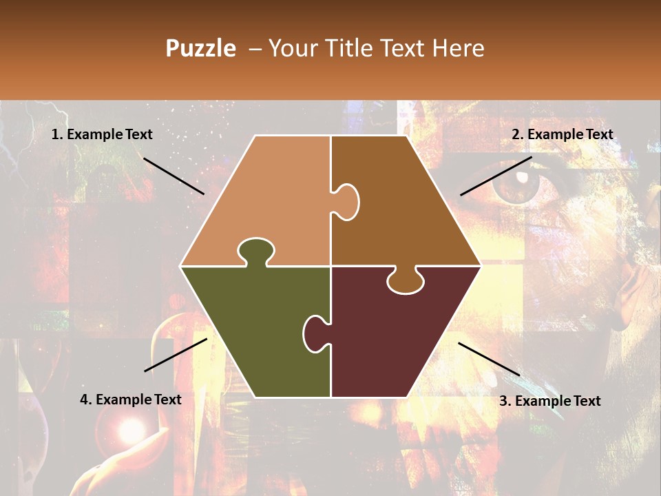 A Woman's Face Is Shown In A Collage Of Photos PowerPoint Template