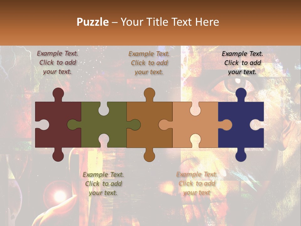 A Woman's Face Is Shown In A Collage Of Photos PowerPoint Template